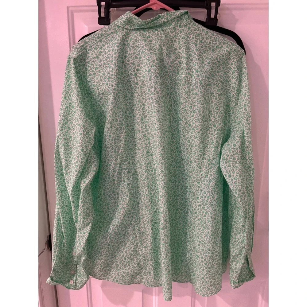 J.Crew Button-Up Shirt Floral Print Long Sleeve‎ Top Blouse 3X - Picture 3 of 3